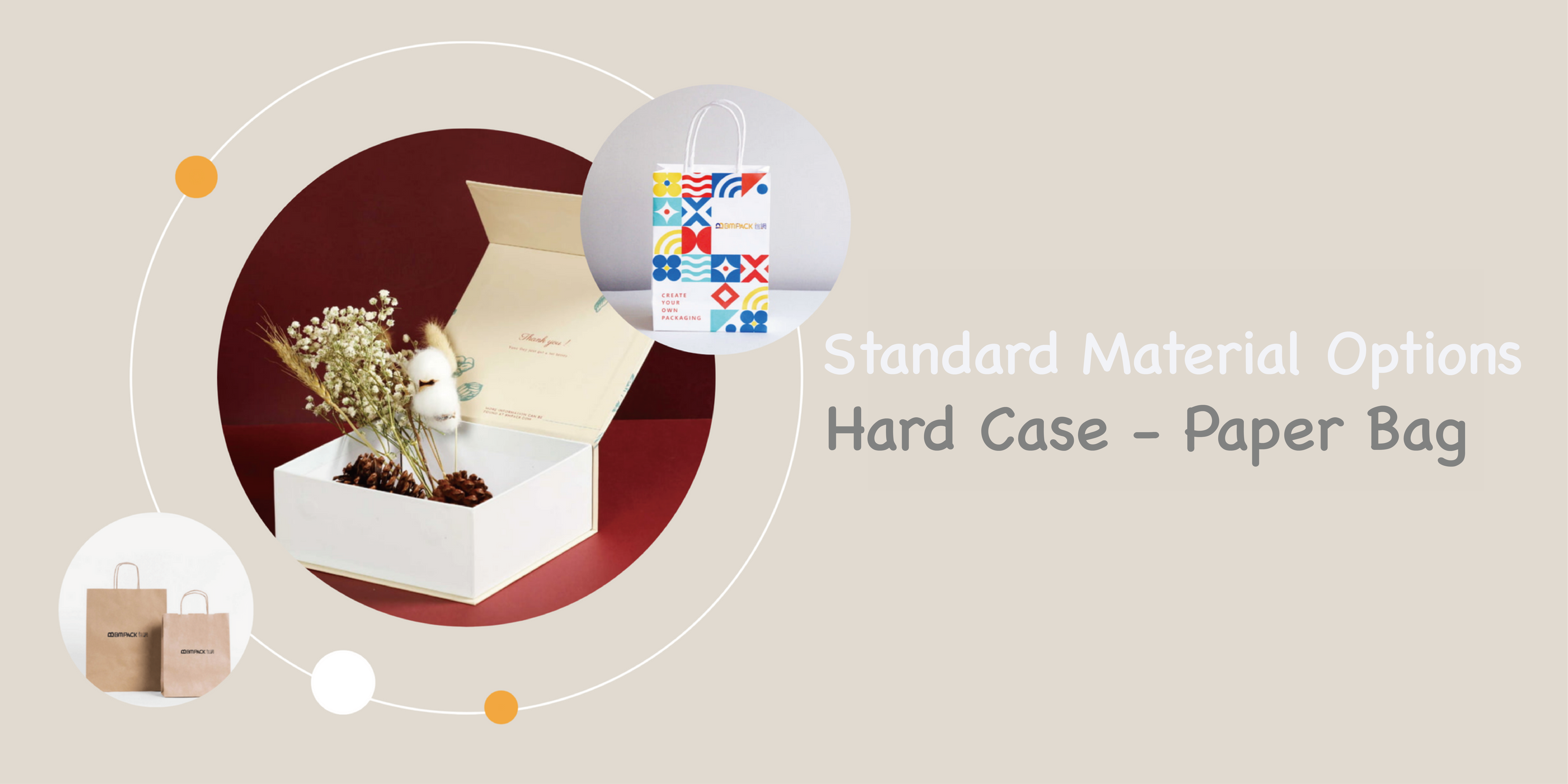 圖片文字“標準材質選項 硬盒紙袋篇“